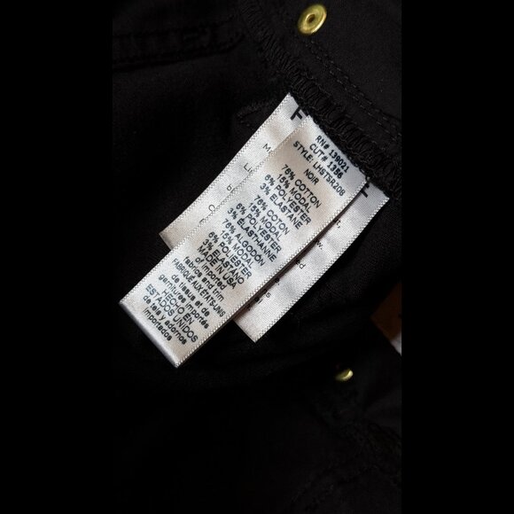 Frame Jeans 27 Womens Black Le High Straight Noir Frayed Hem High Waist Stretch - Picture 8 of 8